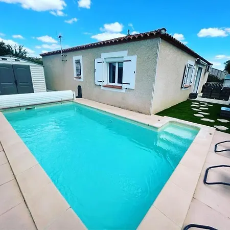 בית נופש La De L'olivier Piscine Privee Et Parking קרקסון